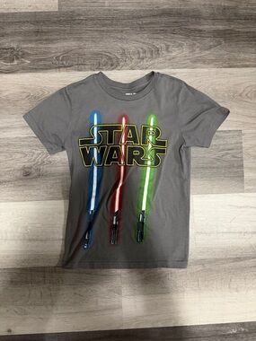 Star Wars • light saber gray T-shirt • boys
